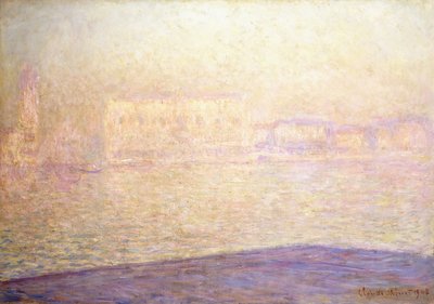 Het Hertogelijk Paleis gezien vanaf San Giorgio Maggiore, 1908 door Claude Monet