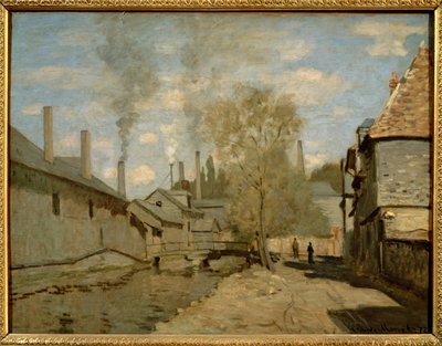 Le ruisseau de Robec a Rouen ... (olieverf op doek) door Claude Monet