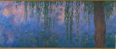 Les Nympheas, les Saules (olieverf op doek) door Claude Monet