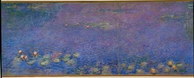 Les Nympheas: matin (olieverf op doek) door Claude Monet