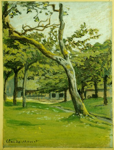 Normandische Boerderij onder de Bomen door Claude Monet
