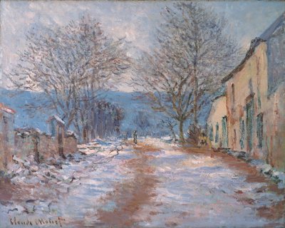 Sneeuw in Limetz, 1886 door Claude Monet