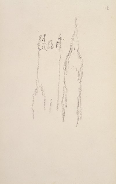 Studie voor Londen serie, Houses of Parliament door Claude Monet