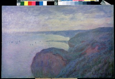Op de klif bij Dieppe door Claude Monet