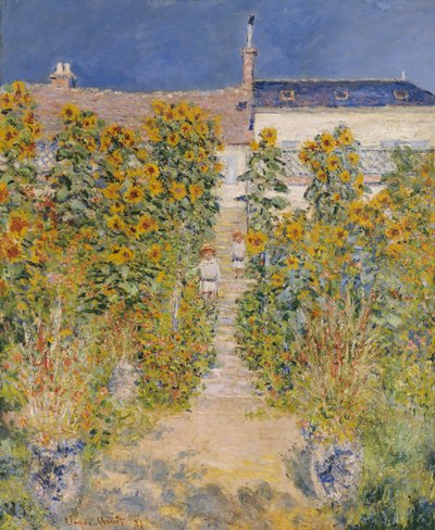 De Tuin van de Kunstenaar in Vetheuil door Claude Monet