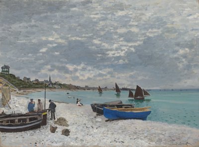 Het strand bij Sainte-Adresse, 1867 door Claude Monet