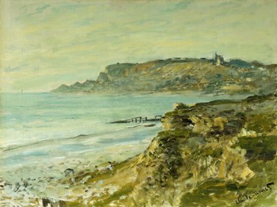 De kliffen bij Sainte-Adresse; La Falaise de Saint Adresse, 1873 door Claude Monet
