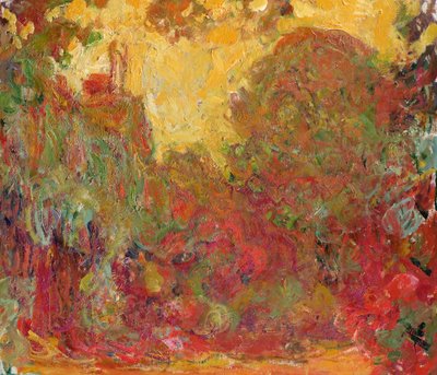 Het Huis gezien vanuit de Rozen Tuin, 1922-24 door Claude Monet
