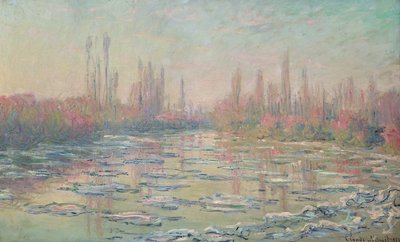 De Dooi op de Seine, nabij Vetheuil, 1880 door Claude Monet