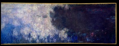 De waterlelies; de wolken. Rechterdeel van het drieluik geschilderd in Giverny. door Claude Monet
