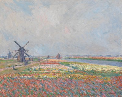 Tulpenvelden bij Den Haag door Claude Monet