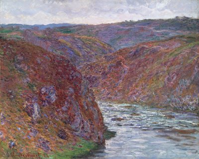 Vallei van de Creuse (Grijze Dag) door Claude Monet