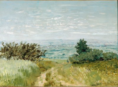 Uitzicht vanaf de vlakte naar Argenteuil, hellingen van Sannois (1872) door Claude Monet
