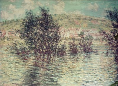 Vétheuil, uitzicht op Lavacourt door Claude Monet