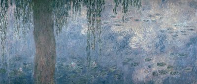 Waterlelies: Ochtend met treurwilgen, 1914-18 (rechter sectie) door Claude Monet