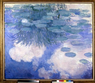 Waterlelies met wolkeneffecten, ca. 1914-1917 door Claude Monet