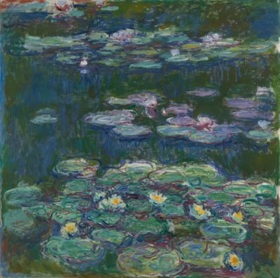 Witte en gele waterlelies door Claude Monet