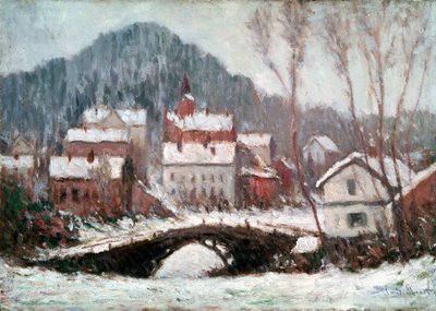 Winterlandschap door Claude Monet
