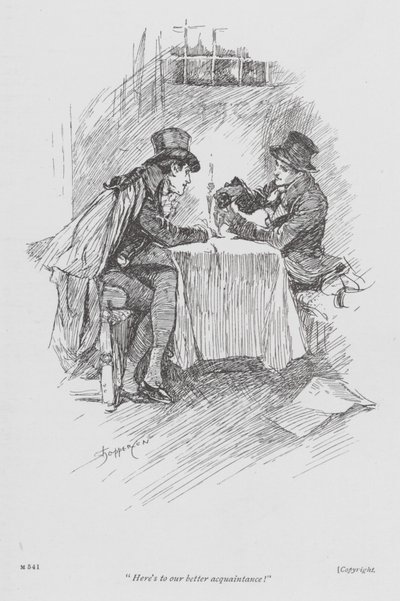 Illustratie voor Lavengro door George Borrow (litho) door Claude Shepperson