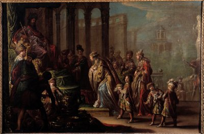 Salomo en de Koningin van Sheba ook wel Esther voor Assuerus 1e genoemd door Claude Vignon