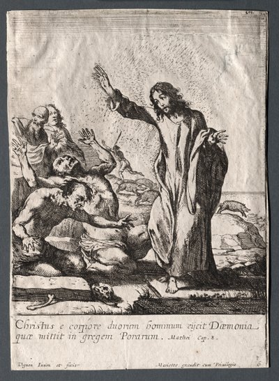 De Wonderen van Jezus Christus: Christus Bevrijdt de Bezete door Claude Vignon