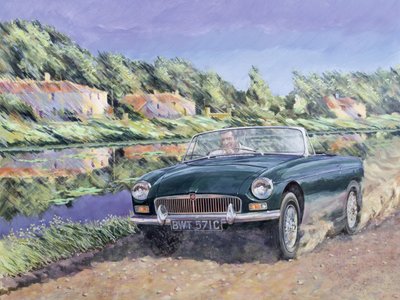 MGB bij een Franse Kanaal door Clive Metcalfe