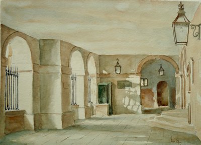 College Pump, 2010 (aquarel) door Clive Wilson