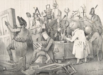 Beroemde schilderjury. Salon van 1841, 20 maart 1841 door Clément Pruche