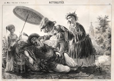 Actualités: --Dites donc! dites donc! celeste Empereur...., 1841 door Clémente Pruche