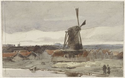 Zaagmolen aan het water door Coen Metzelaar