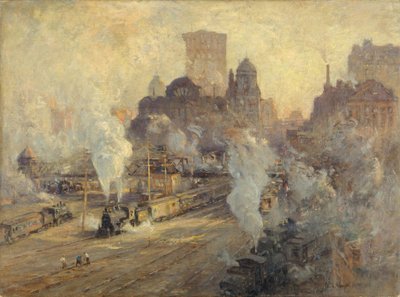 Grand Central Station, 1909 door Colin Campbell Cooper