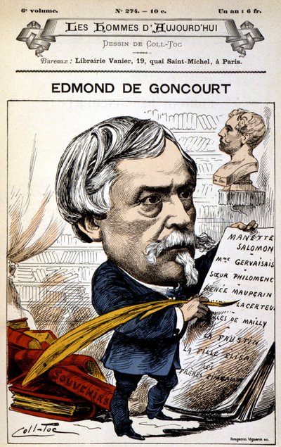 Edmond de Goncourt - door Coll-Toc, in Les Hommes d