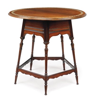 Victoriaanse ronde tafel, ca. 1870 door Collinson and Lock