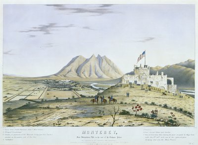 Monterey, vanaf Independence Hill, achter het paleis van de bisschop. Zoals het verscheen op 23 september door Colonel Daniel (after) Whiting Powers