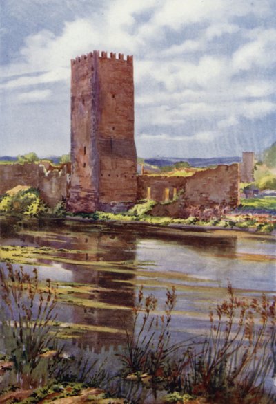 Ruïnes van het middeleeuwse kasteel in Ninfa door Commendator Formilli