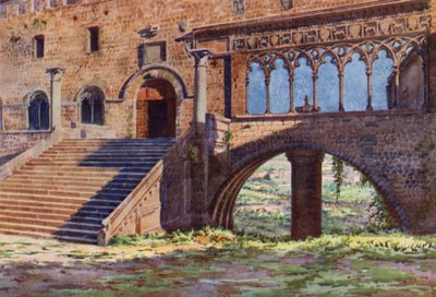 Het pauselijk paleis, Viterbo door Commendator Formilli