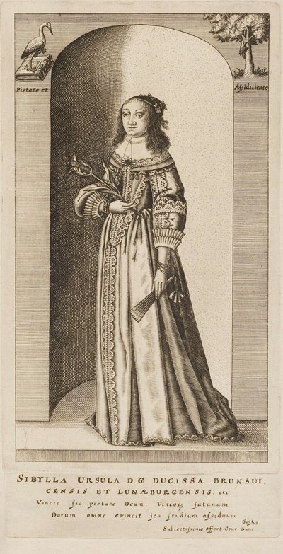 Conrad Buno - Sibylle Ursula, prinses van Brunswijk-Lüneburg door Conrad Buno