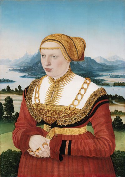 Portret van Katherina Knoblauch (1513-1542) door Conrad Faber von Kreuznach
