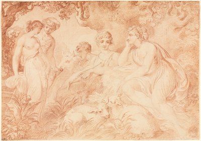 Herders en Herderinnen, 1789 door Conrad Martin Metz