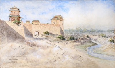 Hata Men. Een van de Zuidelijke Poorten van de Tartaarse Stad, Peking 1879 door Constance Frederica Gordon Cumming