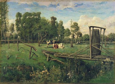Een Weide in Normandië door Constant Emile Troyon