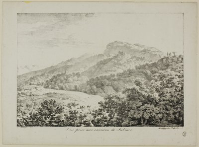Uitzicht genomen in de regio van Subiaco, van Uitzichten op Italië door Constant Bourgeois