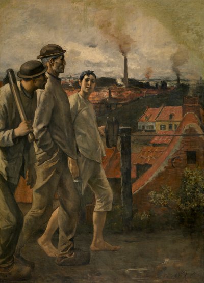 Terugkeer uit de Mijn door Constantin Emile Meunier