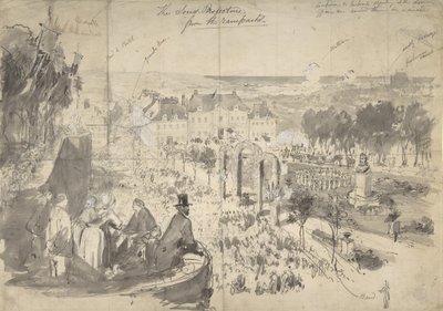 Het bezoek van Napoleon III aan Boulogne-sur-Mer door Constantin Guys