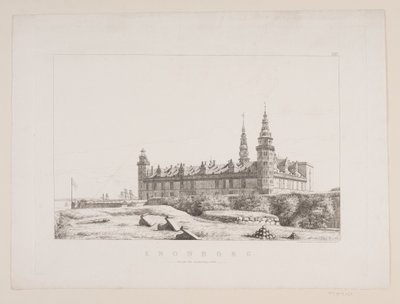 Deens: Kronborg gezien vanaf de noordwestkant door Constantin Hansen