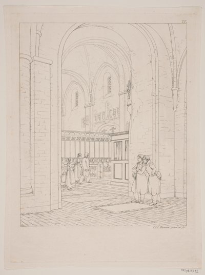 Deens: Een deel van het koor in de kerk van Ringsted door Constantin Hansen