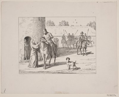 Illustratie bij Svend Grundtvig, "Marsk Stig: Deense Volkslied uit de 13e eeuw", 1861 door Constantin Hansen