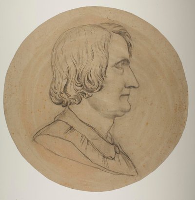 Portretmedaillon van Thorvaldsen door Constantin Hansen