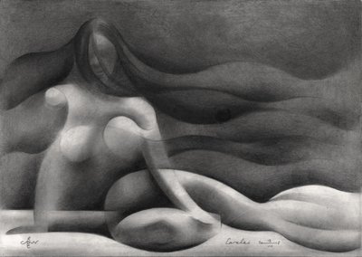 Abstracte vrouwelijke vorm door Corné Akkers