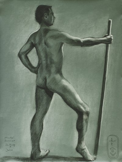 Klassieke studie van een mannelijk figuur door Corné Akkers